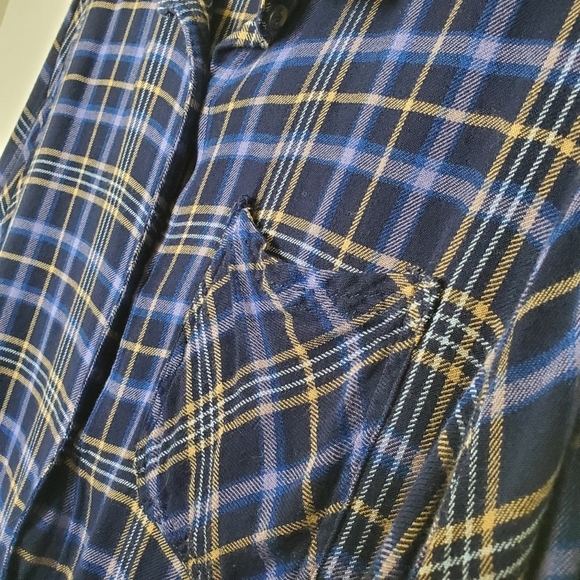 Casa‎ Cabana Blue Plaid Button-Up Shirt Women's XXL Button Down Top - Picture 4 of 11